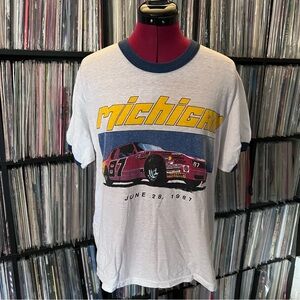 Vintage NASCAR Michigan 1987 race shirt